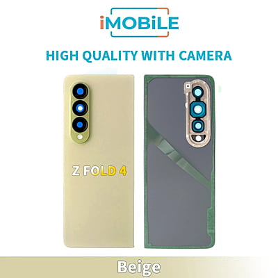 Samsung Galaxy Z Fold 4 F936 High Quality Back Cover With Camera Lens -Beige
