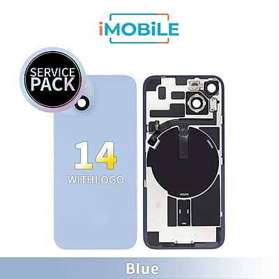 iPhone 14 [Service Pack] Compatible Back Cover Glass [Blue]