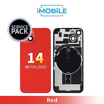 iPhone 14 Compatible Back Cover Glass [Service Pack] [Red]