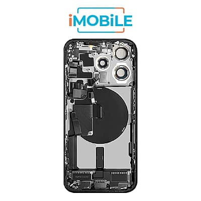 iPhone 15 Pro Max Compatible Back Housing With Small Parts [IMB] [Black Titanium]