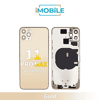 iPhone 11 Pro Max Compatible Back Housing [No Small Parts] [Gold]