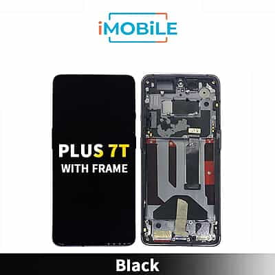 One Plus 7T LCD Touch Digitizer Screen with Frame [Black]