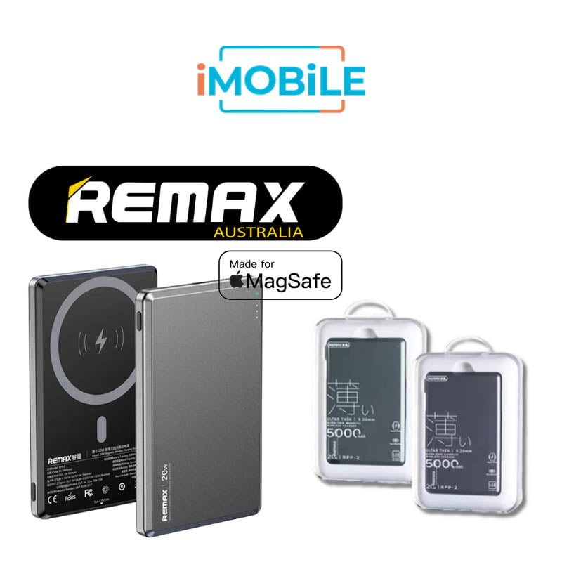 REMAX Vocard Series 20W MagSafe Magnetic Wireless Charging Power Bank [RPP-2] [5000 mAh] [1 Ports + Wireless MagSafe]