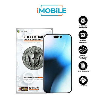 X-One Extreme Shock Eliminator Screen Protector, iPhone 14 Pro Max/15 Plus