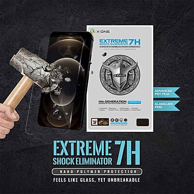X-One Extreme Shock Eliminator Screen Protector, iPhone X / Xs / 11 Pro