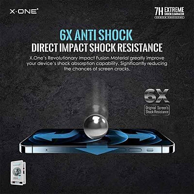 X-One Extreme Shock Eliminator Screen Protector, iPhone 12 / 12 Pro