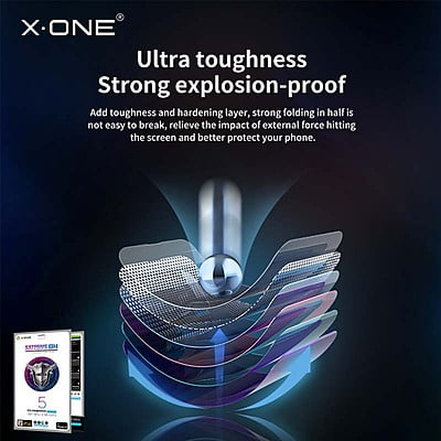 X-One Extreme Shock Eliminator Screen Protector, iPhone 15 Pro Max