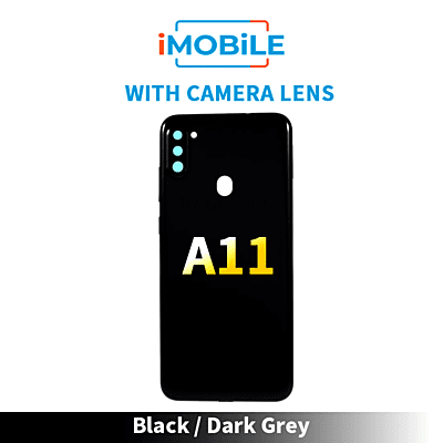 Samsung Galaxy A11 (A115) Back Cover with Camera Lens [Black / Dark Grey]