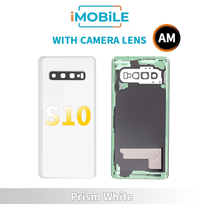 Samsung Galaxy S10 Back Cover Aftermarket with Camera Lens [Prism White]