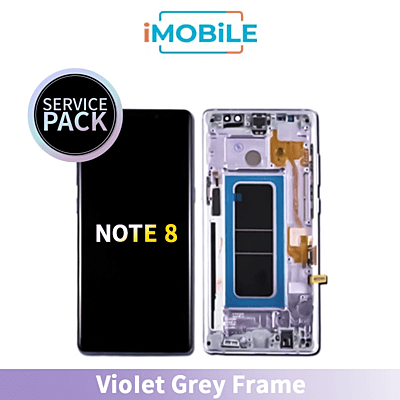 Samsung Galaxy Note 8 N950 LCD Touch Digitizer Screen [Violet  Grey Frame] Service Pack GH97-21065C