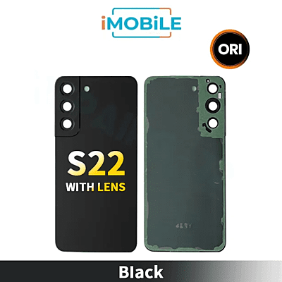 Samsung Galaxy S22 5G (G901) Back Cover Glass With Lens [Secondhand] [Black]