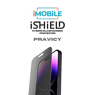 iShield Shatterproof Hybrid Glass Screen Protector, iPhone 14 Pro [Privacy]