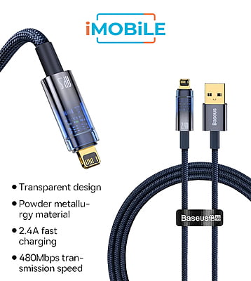 Baseus [CATS000403] 1m Explorer Series Auto Power-Off Fast Charging Data Cable USB to Lightning, 2.4A