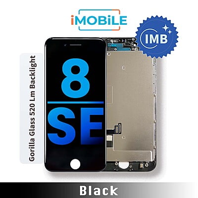 iPhone 8 / SE2 / SE3 (4.7 Inch) Compatible LCD Touch Digitizer Screen [IMB In-Cell Screen] [Gorilla Glass 520 Lm Backlight] Black