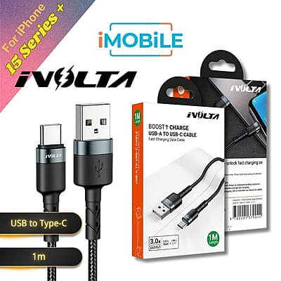 iVolta [RC-100a] BoostCharge 1m Braided USB to Type-C Cable