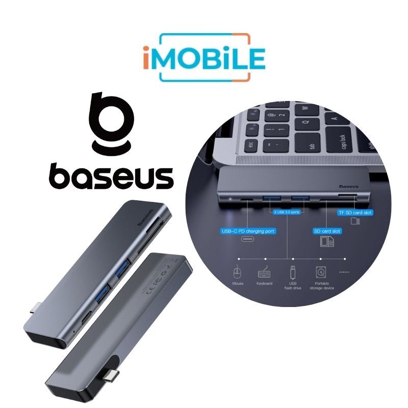 Baseus [CAHUB-K0G] Harmonica Five-in-one HUB Adapter