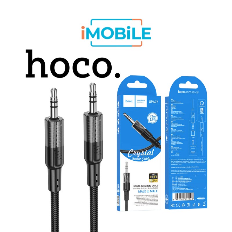 Hoco [UPA27-AUX] Spirit Transparent Digital Audio Conversion Cable, 3.5mm to 3.5mm