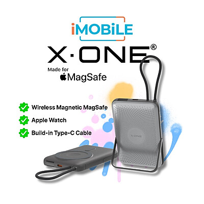 X.One EZ 22.5W 4-in-1 MagSafe Magnetic Wireless Charging Power Bank [10k mAh] [1 Ports + Wireless MagSafe + Apple Watch Charger + Type-C Cable]