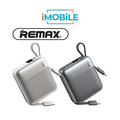 REMAX FC-05 22.5W Power Bank [FC-05] [10K mAh] [2 Ports + Lightning & USB-C  (Type-C) Cables]