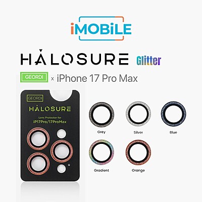 Halosure Geordi Rear Camera Lens [Glitter] Armour Protector (Anti-Reflect), iPh 17 Pro / 17 Pro Max
