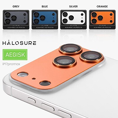 Halosure AEGISK Shield Rear Camera Lens Protector (Anti-Reflection), iPhone 17 Pro Max Halosure AEGISK Shield Rear Camera Lens Protector (Anti-Reflection), iPhone 17 Pro Max