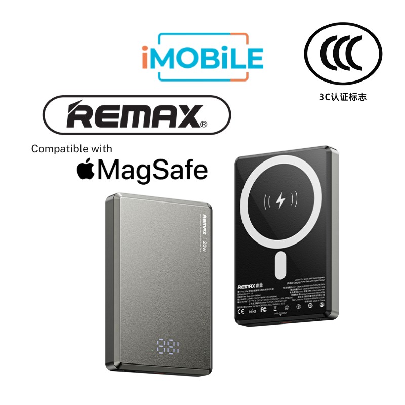 Remax RPP-107 Vocard Pro Series MagSafe Power Bank [5000 mAh] [1 Port + Wireless MagSafe]