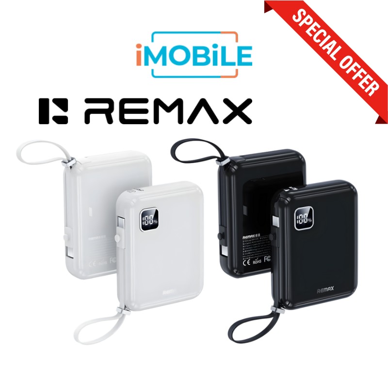 Remax RPP-579 22.5W Power Bank [10K mAh] [1 Port + Lightning & USB-C Cables]