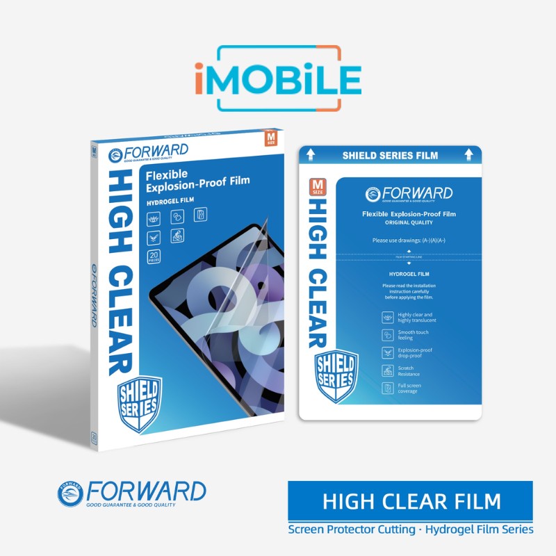 FORWARD [Explosion-Proof] 13" Tablet High Clear Hydrogel Film for FORWARD Cutting Machine [20pc]