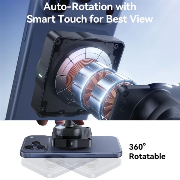 JoyRoom JR-ZS506 P15W MagSafe Auto-Rotating Wireless Charge Car Mount Phone Holder (Air Vent)