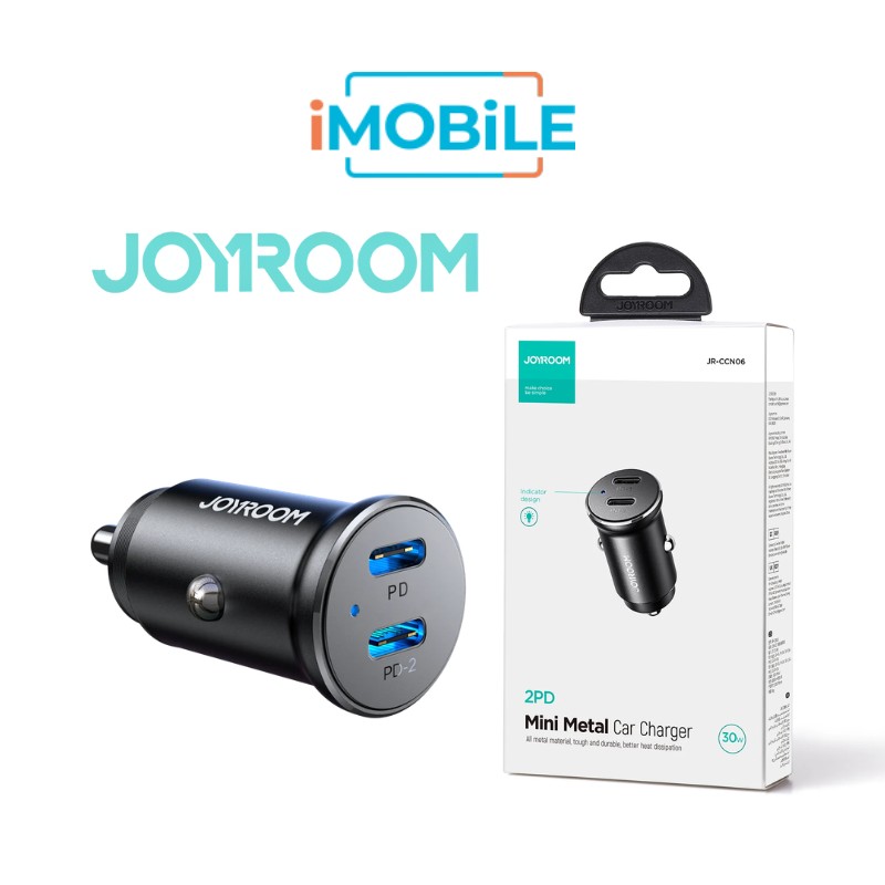 JoyRoom JR-CCN06 30W QC + PD Car Charger [2 USB-C]