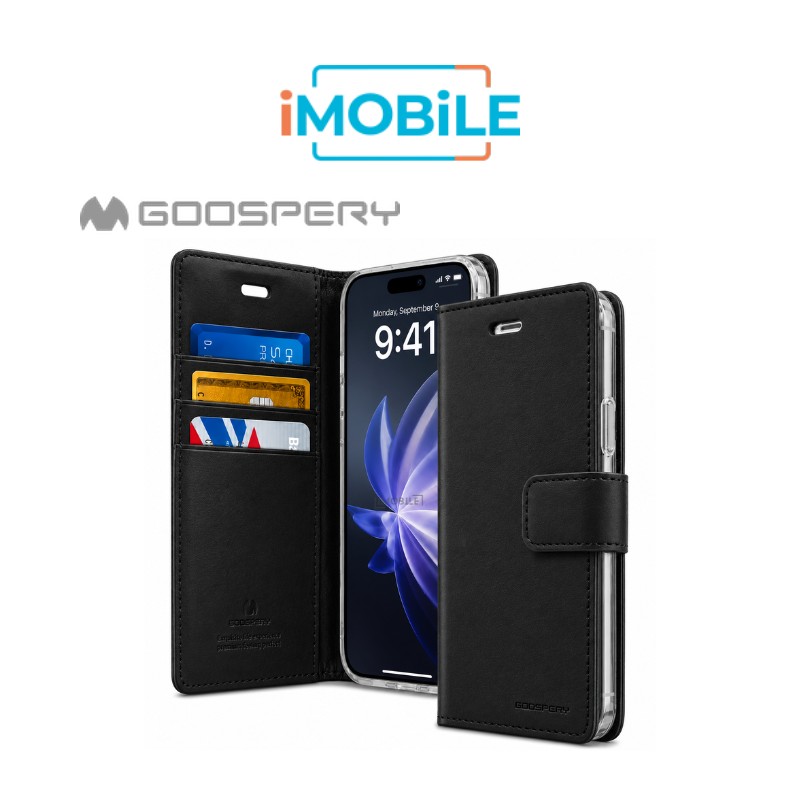 Mercury Blue Moon Wallet Case, iPhone 15 - Black Mercury Blue Moon Wallet Case, iPhone 15 - Black