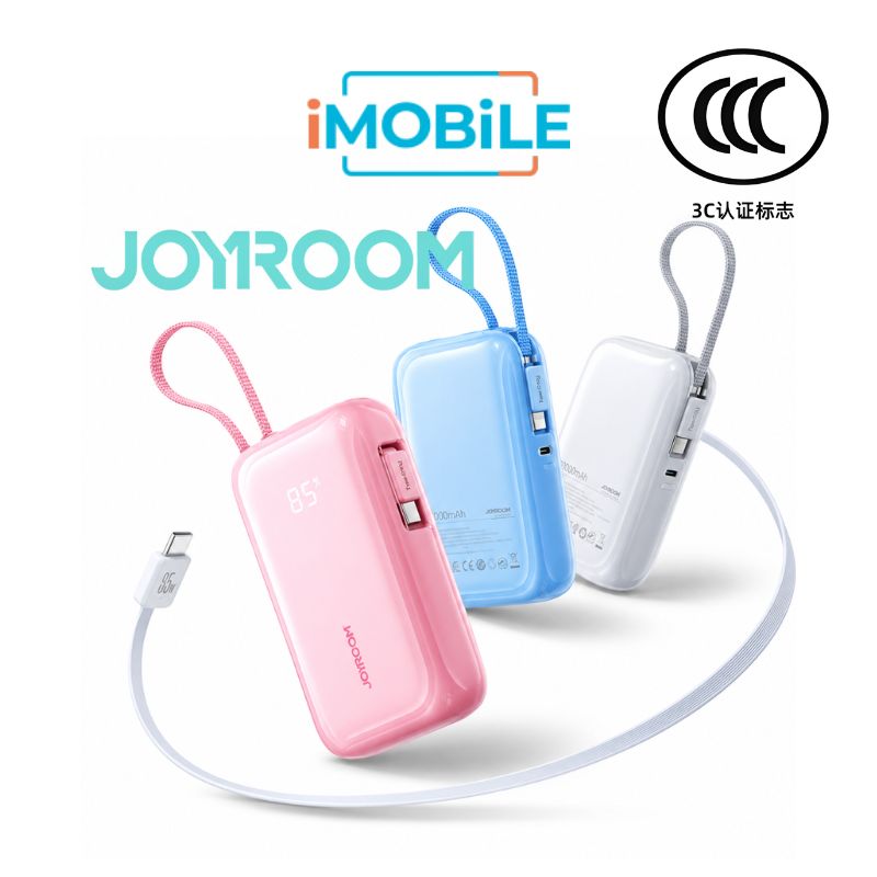 JoyRoom JR-PR2 35W with Built-in Retractable Cable Power Bank [10K mAh] [1 Port + USB-C Cable]