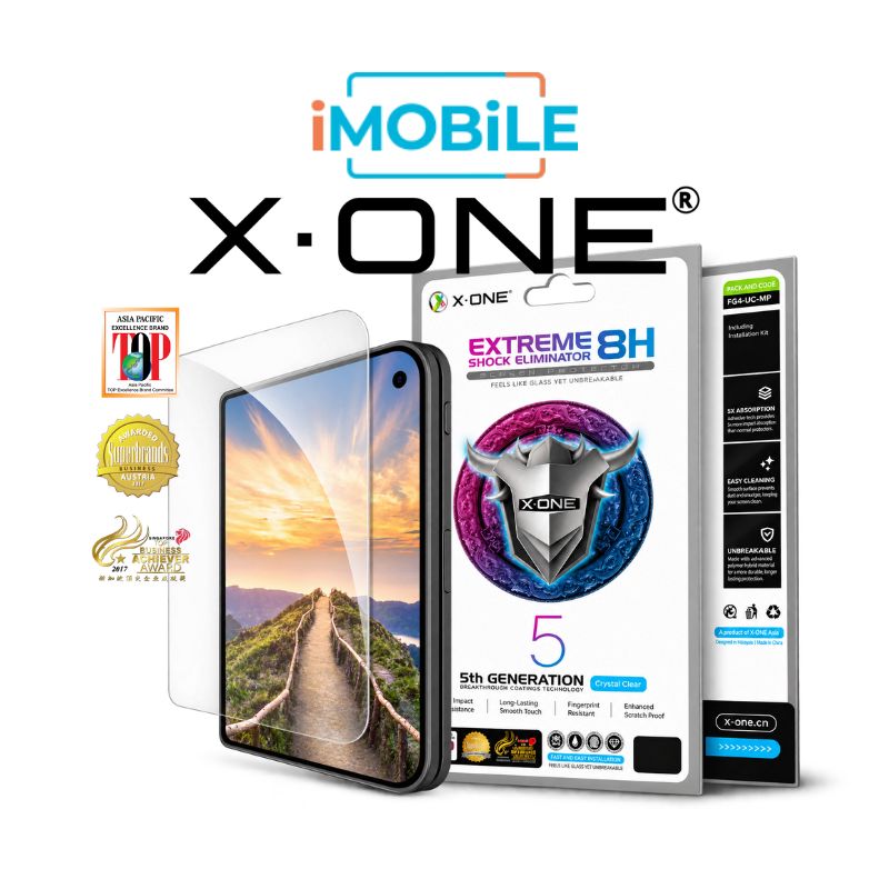 X.One [Clear] Hybrid Polymer Borderless Impact Screen Protector, iPhone Duo