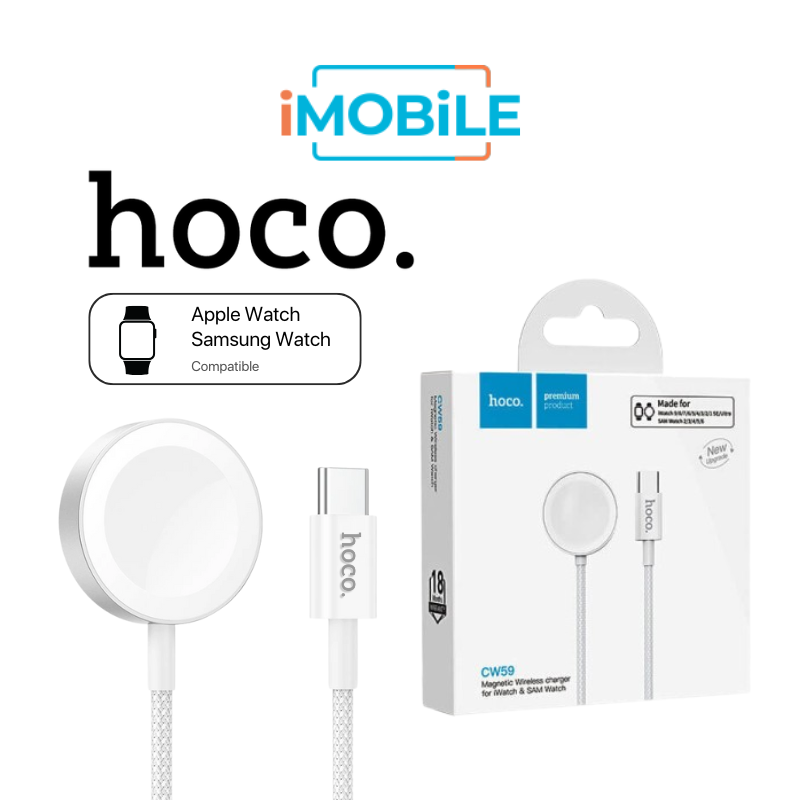 Hoco [CW59] All-in-1 Apple & Samsung Watch Charger [Type-C]