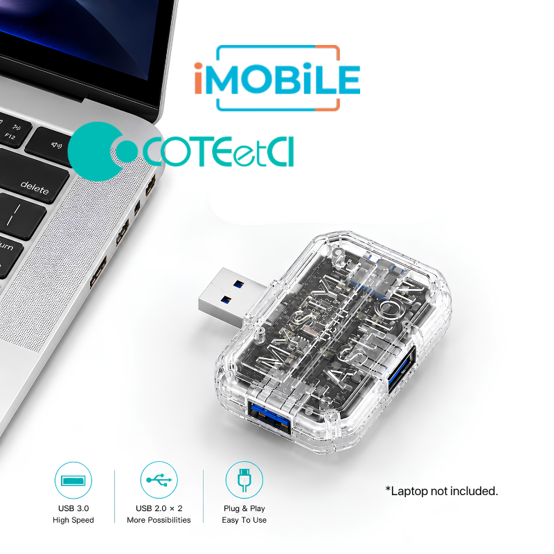 COTECi 16028 Mini USB-A Three-in-One USB HUB