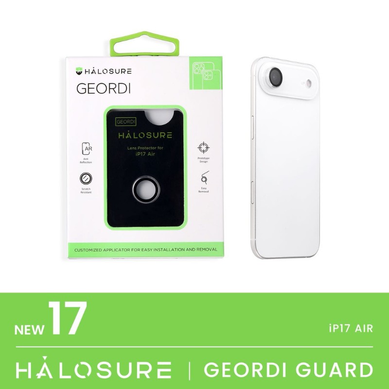 Halosure Geordi Rear Camera Lens Armour Protector (Anti-Reflection), iPhone 17 Air