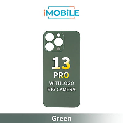 iPhone 13 Pro Compatible Back Cover Glass With Big Camera Hole [Green]