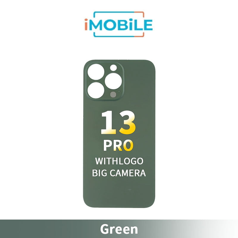 iPhone 13 Pro Compatible Back Cover Glass With Big Camera Hole [Green]