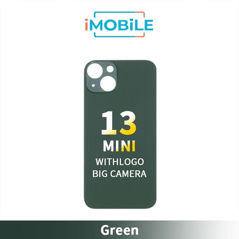 iPhone 13 Mini Compatible Back Cover Glass With Big Camera Hole [Green]