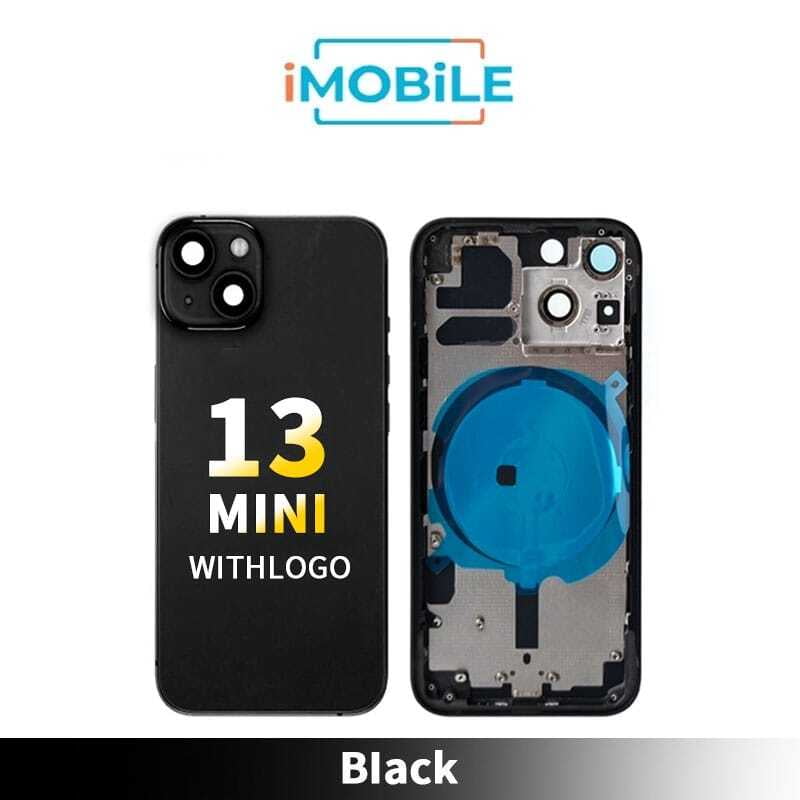 iPhone 13 Mini Compatible Back Housing [No Small Parts] [Black]