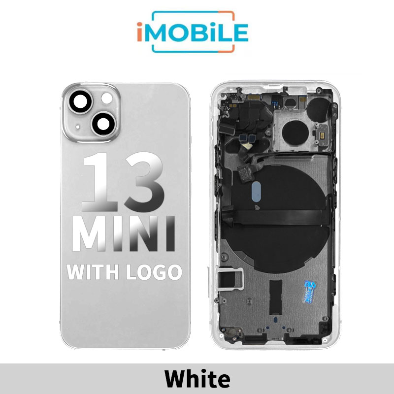 iPhone 13 Mini Compatible Back Housing [no small parts] [White]