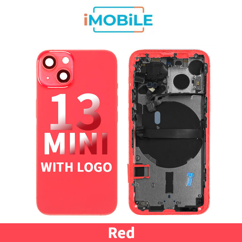 iPhone 13 Mini Compatible Back Housing [no small parts] [Red]