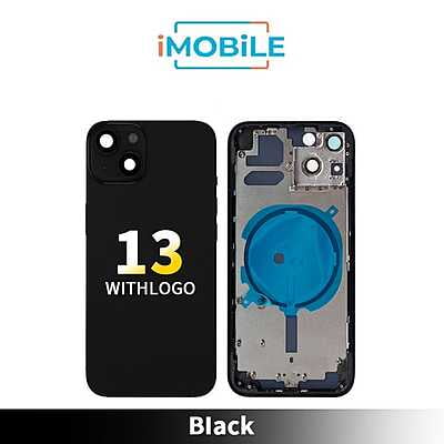 iPhone 13 Compatible Back Housing [No Small Parts] [Black]