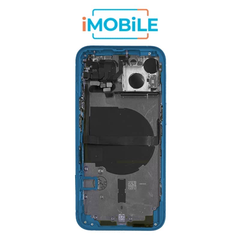 iPhone 13 Compatible Back Housing [with Power and Volume Flex] [A+] [Blue]