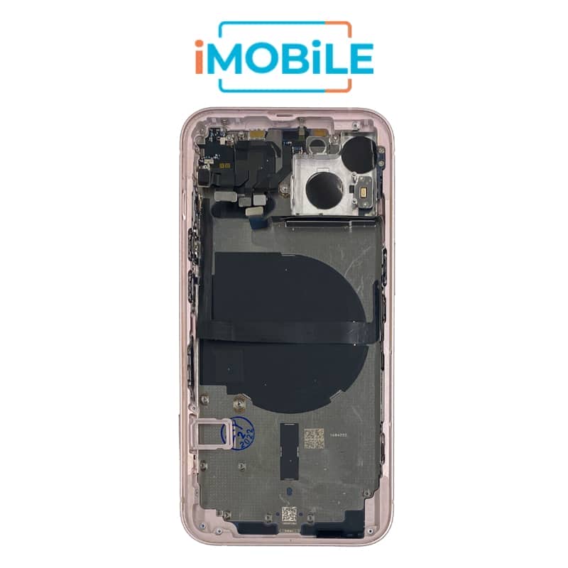 iPhone 13 Compatible Back Housing [with Power and Volume Flex] [A+] [Pink]