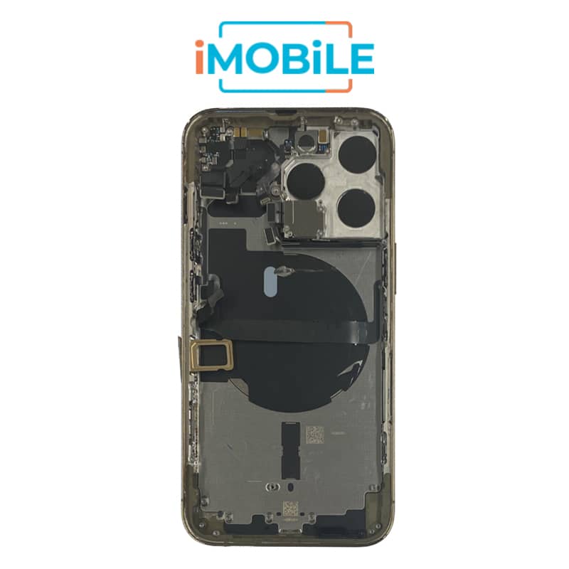 iPhone 13 Pro Compatible Back Housing [with Power and Volume Flex] [A+] [Gold]