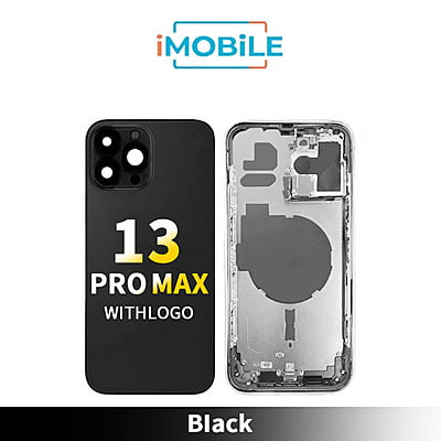 iPhone 13 Pro Max Compatible Back Housing [No Small Parts] [Black]