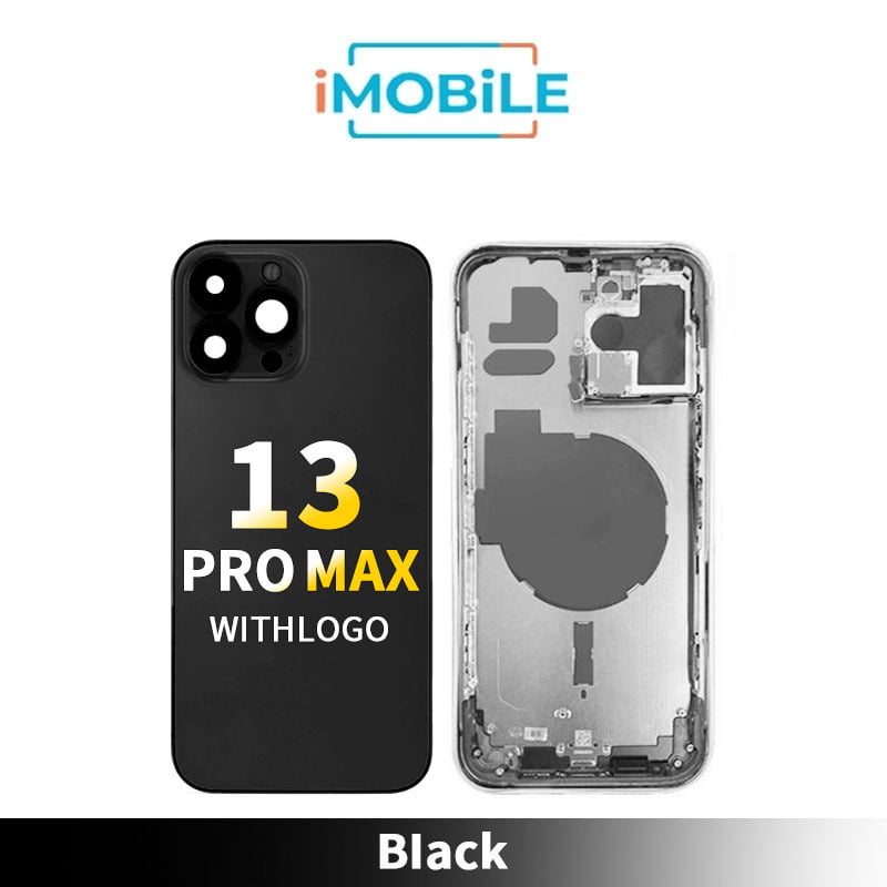 iPhone 13 Pro Max Compatible Back Housing [No Small Parts] [Black]