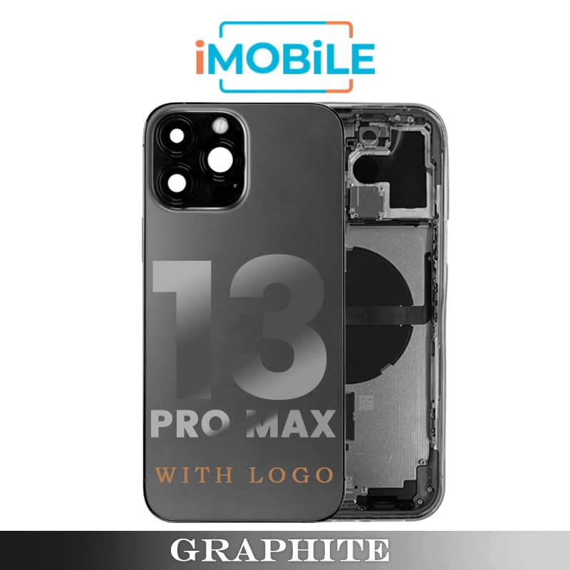 iPhone 13 Pro Max Compatible Back Housing [with Power and Volume Flex] [A+] [Graphite]