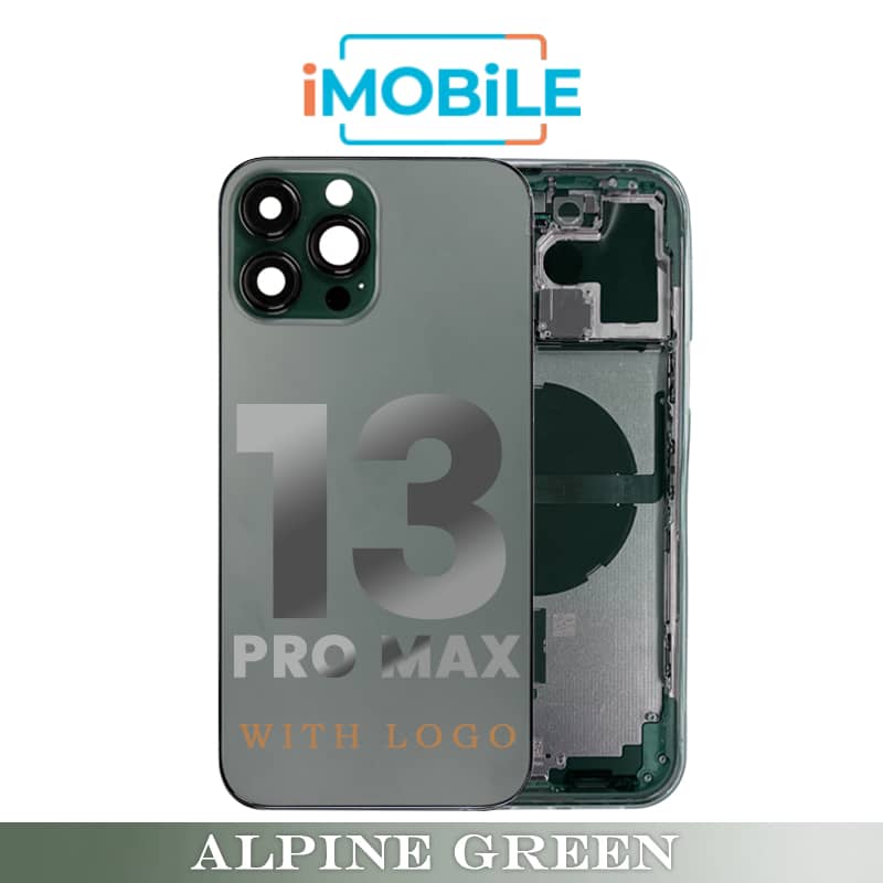 iPhone 13 Pro Max Compatible Back Housing [with Power and Volume Flex] [A+] [AIpine Green]